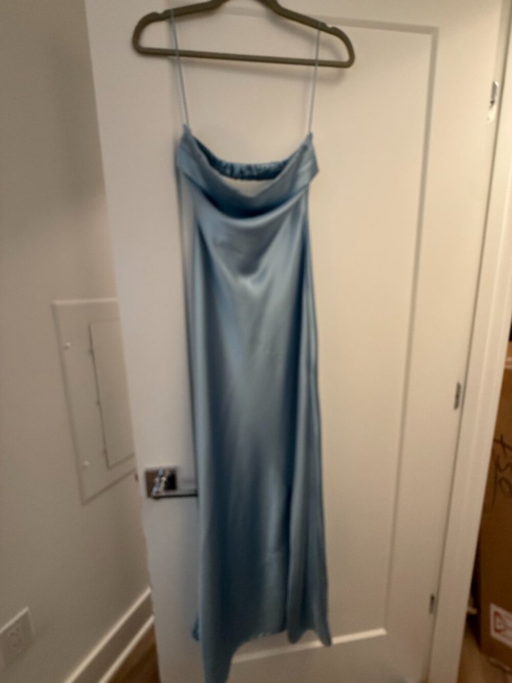 Altar'd State Paityn Strapless Maxi Dress Light Blue - Picture 3 of 3